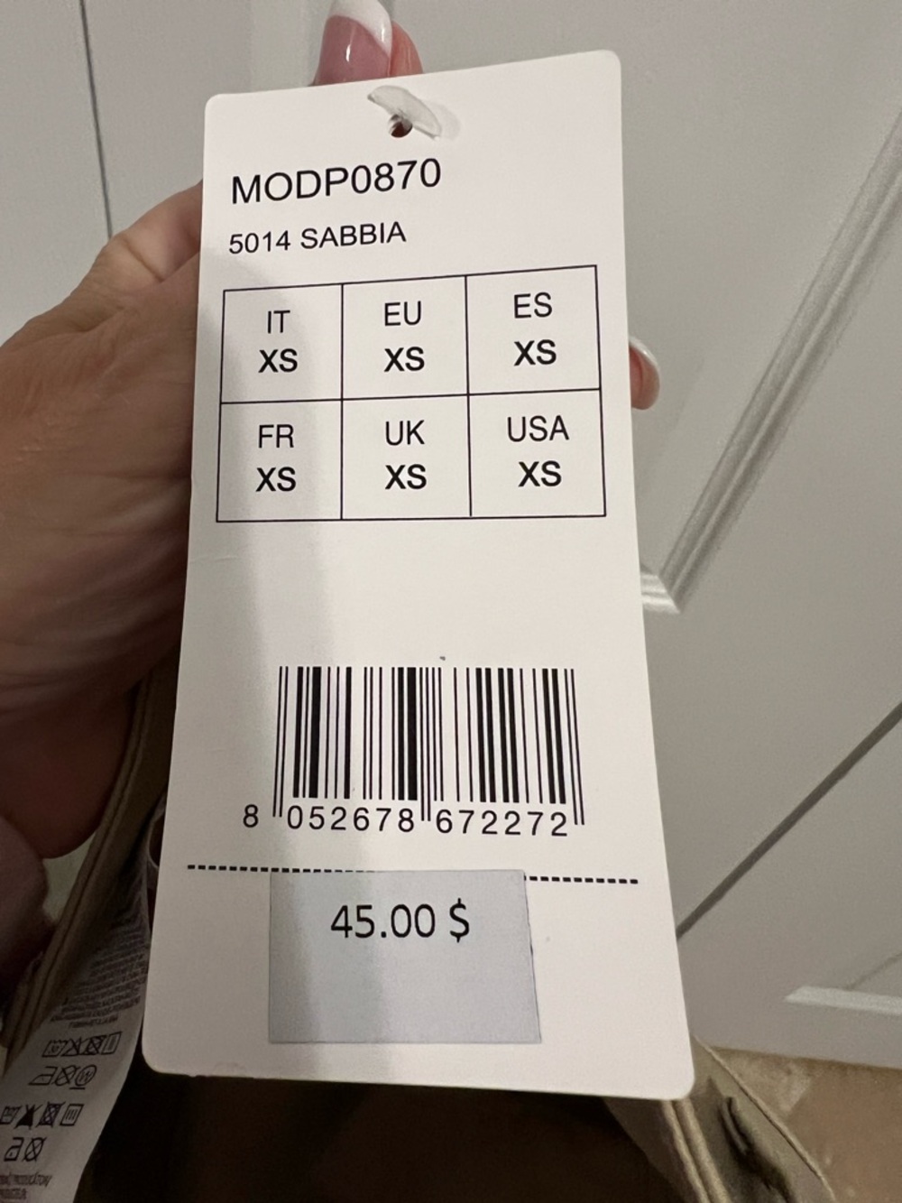 NWT Calzedonia Coated Denim Skinny Fit Pants in Light Beige XS - Picture 5 of 8